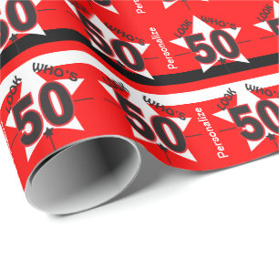 Look Who's 50 50th Birthday Wrapping Paper
