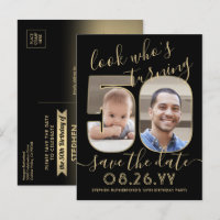 Look Who's 50 Birthday Party Save The Date 2 Photo