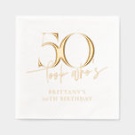 Look Who's 50 Funny Simple 50th Birthday Foil Napkins<br><div class="desc">Look Who's 50 Funny Simple 50th Birthday Foil Napkins</div>