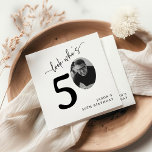 Look Who's 50! Modern Photo 50th Birthday Napkins<br><div class="desc">Embrace a new decade with our 'Look who's 50' Party napkins. Chic, personalized, and designed to spark joy, these napkins are the perfect addition to a memorable birthday celebration. Featuring the portrait of the birthday star, they add a unique touch to the milestone event. Celebrate turning 50 with style and...</div>
