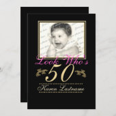 Look Who's 50 Photo Invitation (Front/Back)