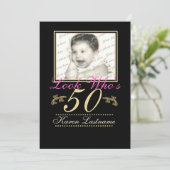 Look Who's 50 Photo Invitation (Standing Front)