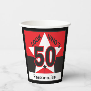 Look Who's 50 Years Old 50th Birthday Paper Cups