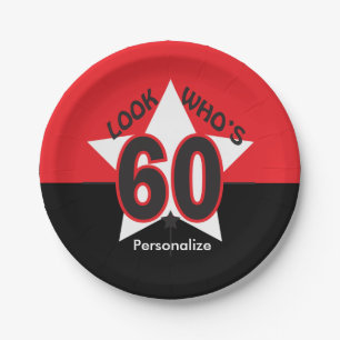 Look Who's 60 60th Birthday Paper Plates