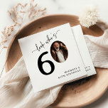 Look Who's 60! Modern Photo 60th Birthday Napkins<br><div class="desc">Embrace a new decade with our 'Look who's 60' Party napkins. Chic, personalized, and designed to spark joy, these napkins are the perfect addition to a memorable birthday celebration. Featuring the portrait of the birthday star, they add a unique touch to the milestone event. Celebrate turning 60 with style and...</div>