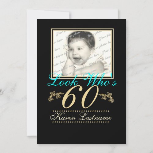 Look Who's 60 Photo Personalized Invitation