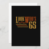 Look Whos 65 Years Old Funny 65th Birthday Gift Invitation (Front/Back)
