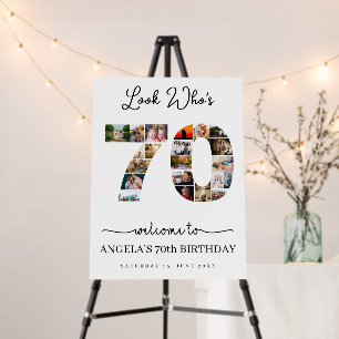 look who's 70 happy 70th birthday photos sign