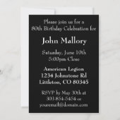 Look Who's 80 | 80th Birthday Invitation (Back)