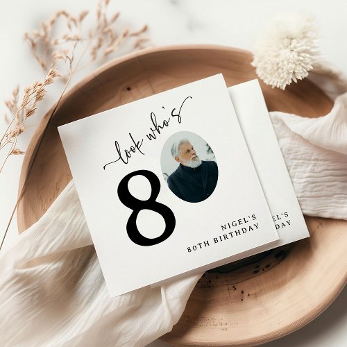 Look Who's 80! Modern Photo 80th Birthday