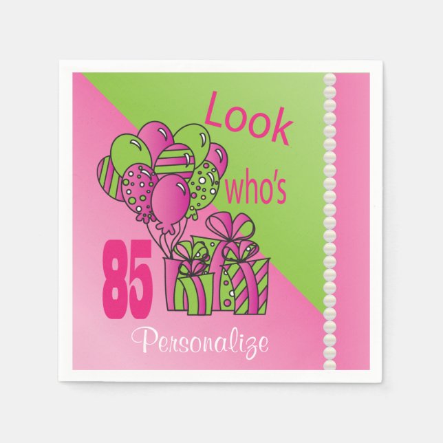 Look Who's 85 | 85th Birthday Napkins (Front)