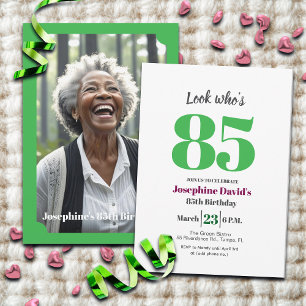Look who's 85! Birthday Party Photo Invitation