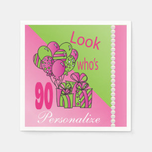 Look Who's 90   90th Birthday Napkins