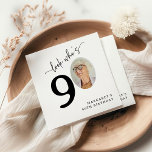 Look Who's 90! Modern Photo 90th Birthday Napkins<br><div class="desc">Embrace a new decade with our 'Look who's 90' Party napkins. Chic, personalized, and designed to spark joy, these napkins are the perfect addition to a memorable birthday celebration. Featuring the portrait of the birthday star, they add a unique touch to the milestone event. Celebrate turning 90 with style and...</div>