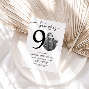 Look Who's 90   Photo 90th Birthday Invite