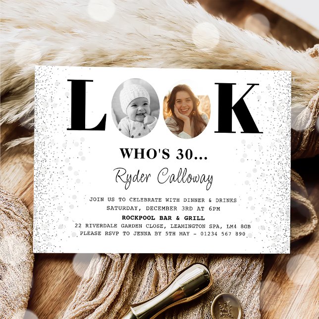 Look Who's Birthday Photo Invitation (Creator Uploaded)