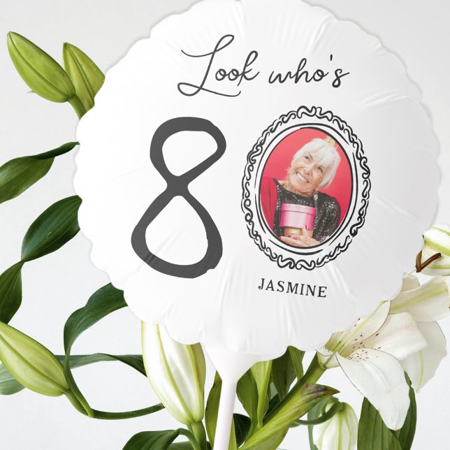 Look Who's Eighty Photo 80th Birthday Balloon (Creator Uploaded)