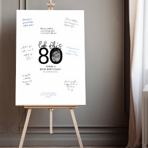 Look Who's Eighty   Photo 80th Birthday Signature Foam Board