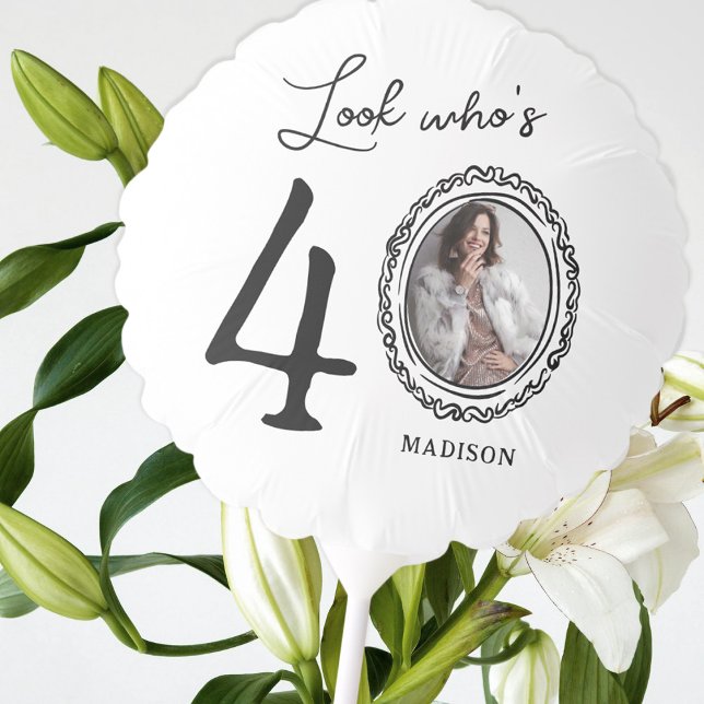 Look Who's Forty Photo 40th Birthday Balloon (Creator Uploaded)