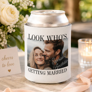 Look Who's Getting Married Photo Wedding Can Cooler