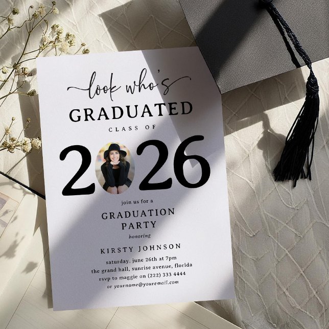 Look Who's Graduated 2026 Graduation Party Invitation (Creator Uploaded)