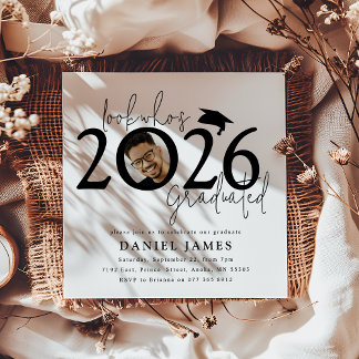 Look who's Graduated Photo Graduation Party Invitation