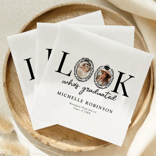 Look Who's Graduated Photo Graduation Party Napkins