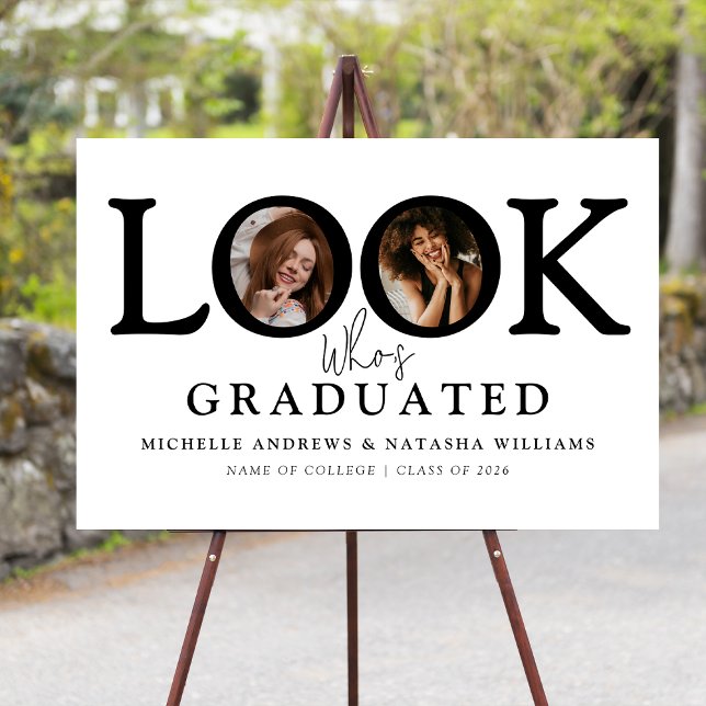 Look Who's Graduated Photo Joint Graduation Party Foam Board (Creator Uploaded)