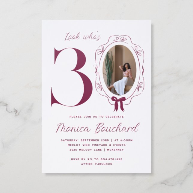 Look Who's | Milestone Birthday Invitation (Front)