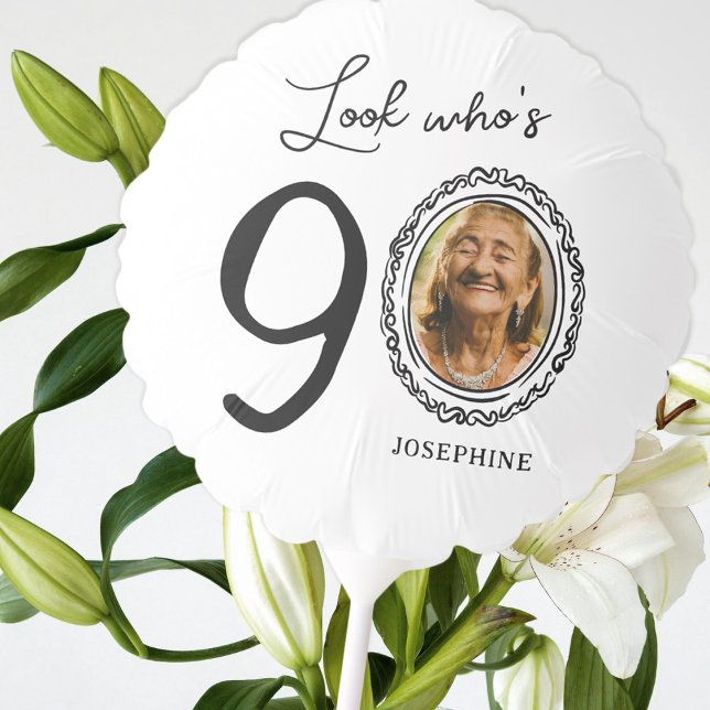 Look Who's Ninety Photo 90th Birthday Balloon (Creator Uploaded)
