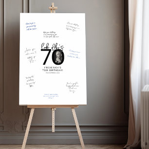 Look Who's Seventy   Photo 70th Birthday Signature Foam Board