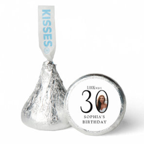 Look Who's Thirty Minimal Photo 30th Birthday Hershey®'s Kisses®