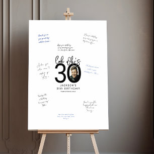 Look Who's Thirty   Photo 30th Birthday Signature Foam Board