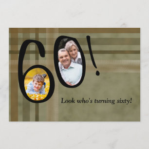 Look Who's Turning 60 - Birthday Party  Invitation