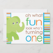 Look Who's Turning One - Elephant (Front)