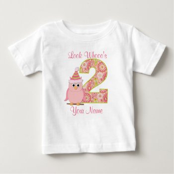 Look Who's Two Girls Birthday Shirt by mybabytee at Zazzle