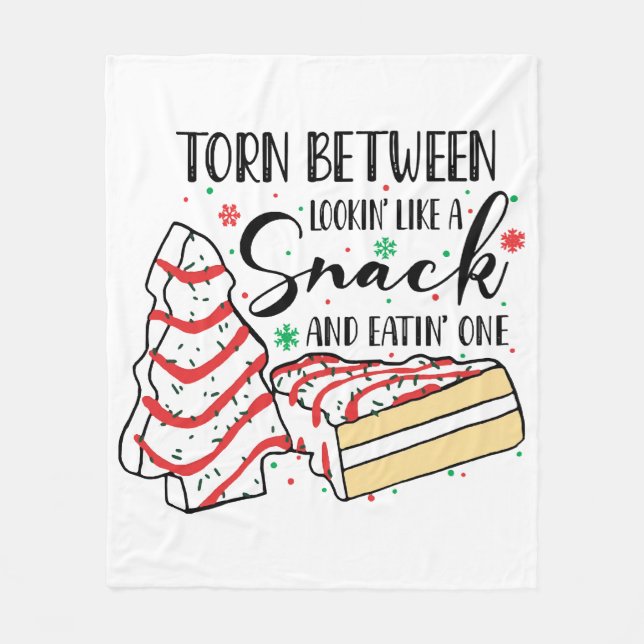 Lookin Like A Snack Fleece Blanket (Front)