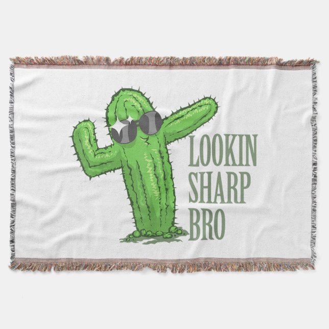 Lookin Sharp Bro Throw Blanket (Front)