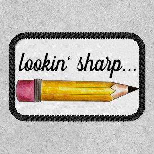 Lookin' Sharp Yellow #2 Pencil School Writing Patch