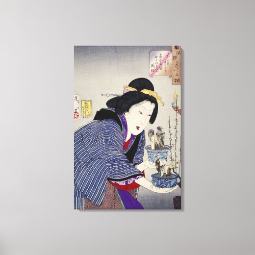 Looking as if She Wants to Change The Appearance Canvas Print