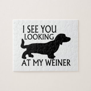 Looking At My Weiner Jigsaw Puzzle