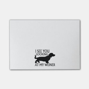 Looking At My Weiner Post-it Notes