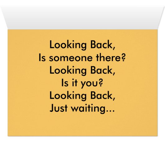 Looking Back Cards (Inside Horizontal (Bottom))