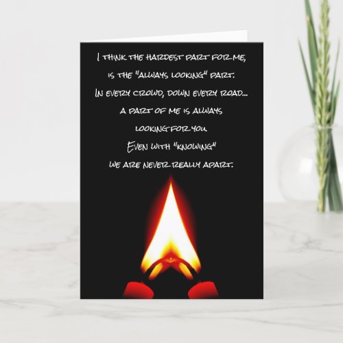 Looking But Never Apart Soulmates Separation Poem Holiday Card