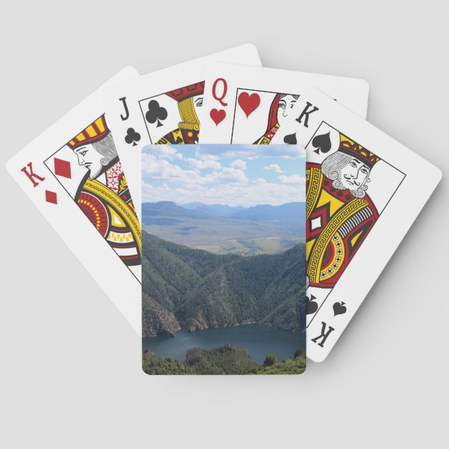Looking Down at the Gunnison River Poker Cards (Back)