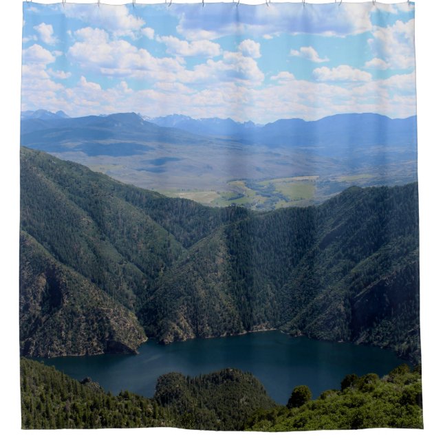 Looking Down At The Gunnison River Shower Curtain (Front)