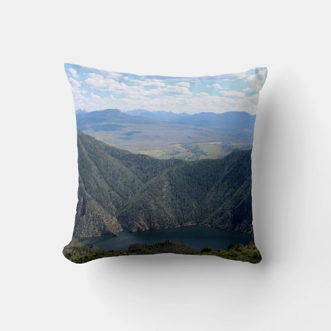 Looking Down At The Gunnison River Throw Pillow (Front)