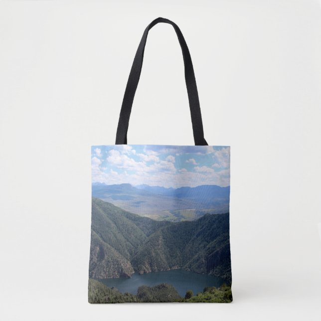 Looking Down At The Gunnison Tote Bag (Front)