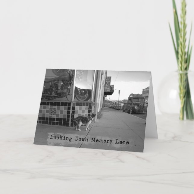 Looking Down Memory Lane notecard (Front)