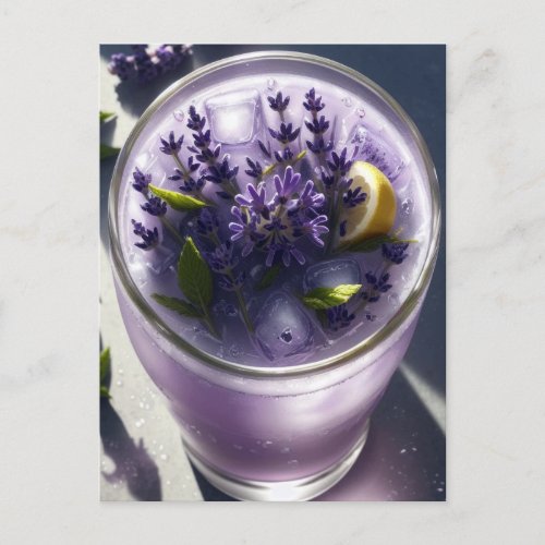 Looking Down On Lavender Lemonade Postcard